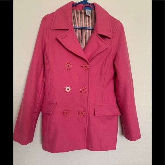 dELiA*s Jackets & Blazers - Delia’s Y2K Pink Pea Coat